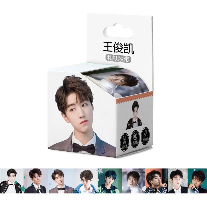 10 коробок/партия TFBOYS Tape TOY The Fighting Boys Karry Roy Jackson Washi бумажная наклейка для учётной