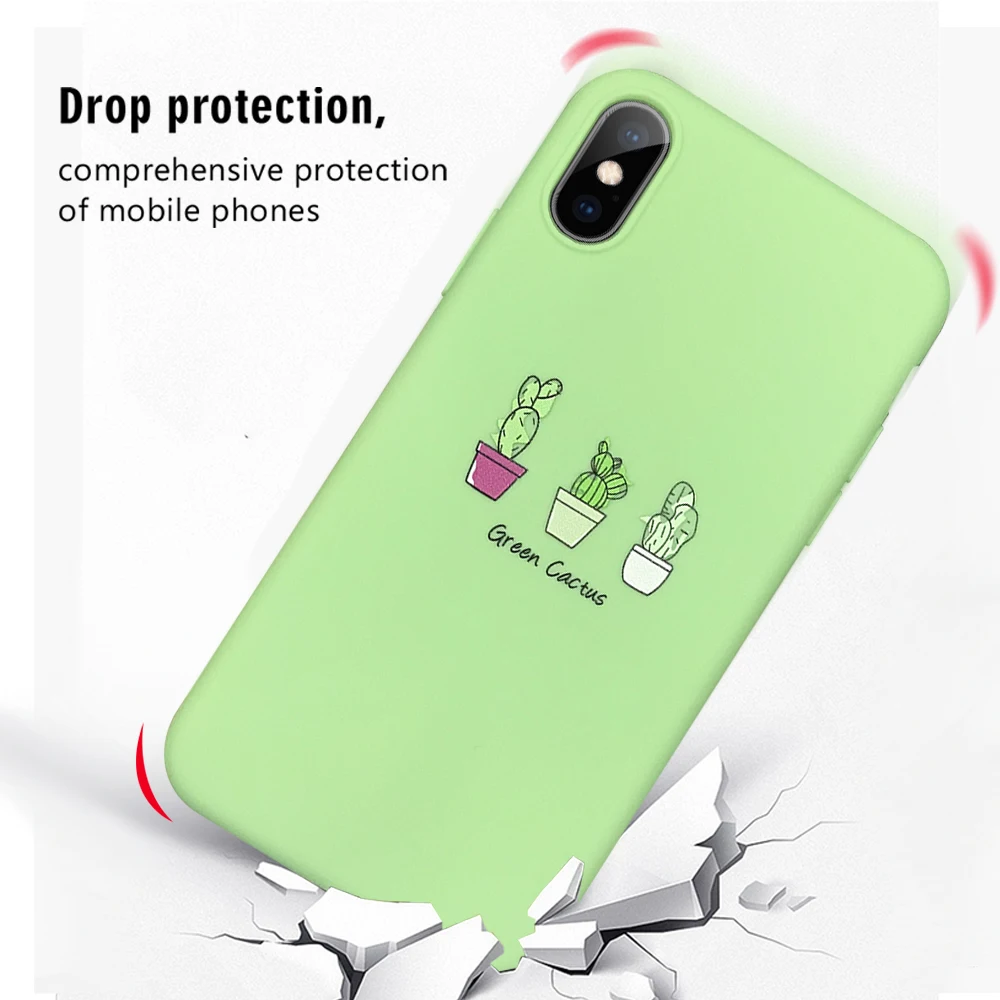 Чехол для телефона с рисунком iPhone XS Max XR X Мягкая силиконовая задняя крышка из ТПУ 6