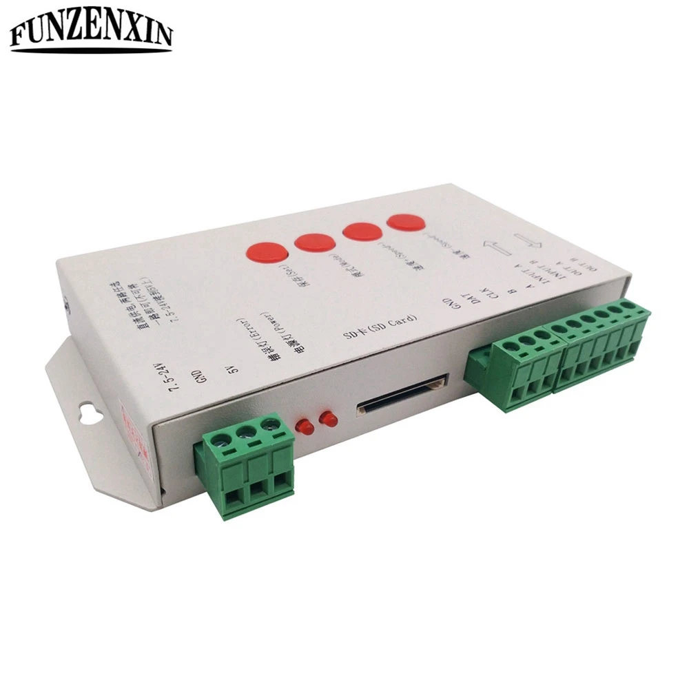 Контроллер T1000S SD карты контроллер постоянного тока 5 ~ 24 В для WS2801 WS2811 WS2812B LPD6803