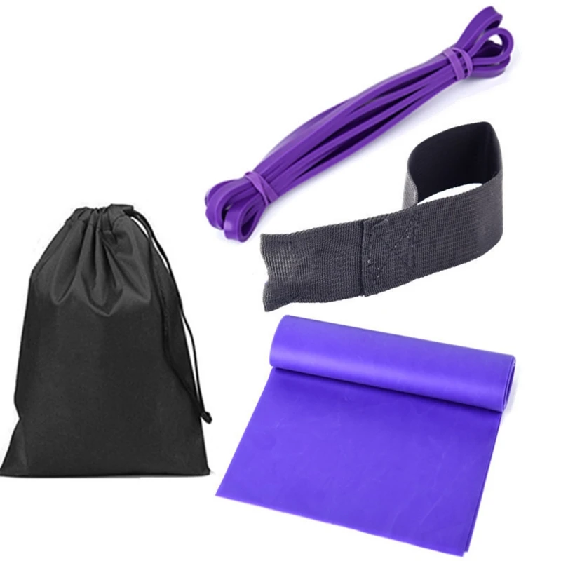 

4 Pcs Yoga Fitness Resistance Ring Yoga Pull Band Rope Set Skid Plate Elastic Ring Hip Training for Stretching Home