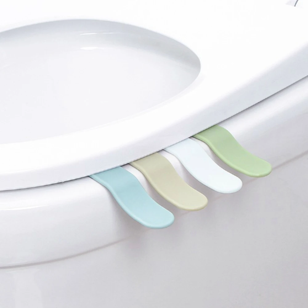 

Toilet Lifter Seat Cover Lid Handle Sticker Plastic Anti-dirty Lifting Device for Travel Home Bathroom Accessories