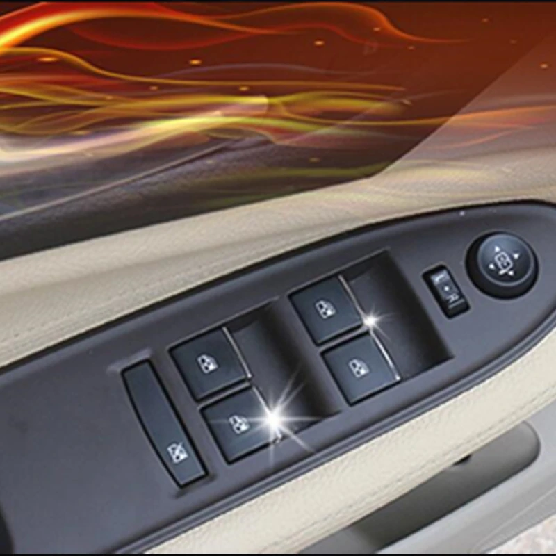 7 шт. декоративные наклейки для кнопки переключения дверей автомобиля|Лепнина