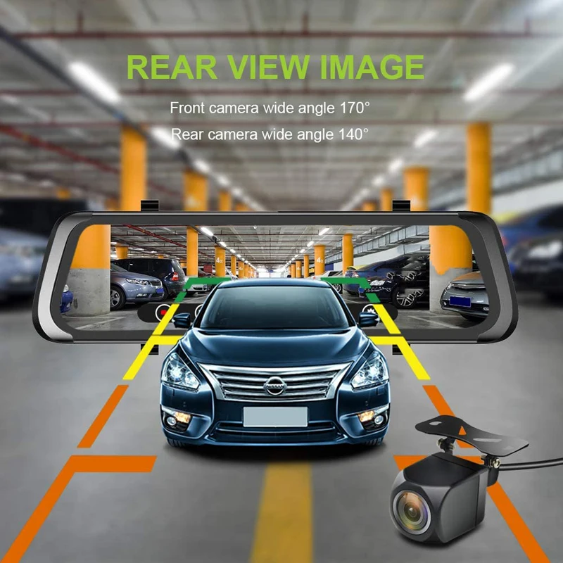 Автомобильный видеорегистратор ADDKEY 10 &quotс сенсорным экраном двойной объектив