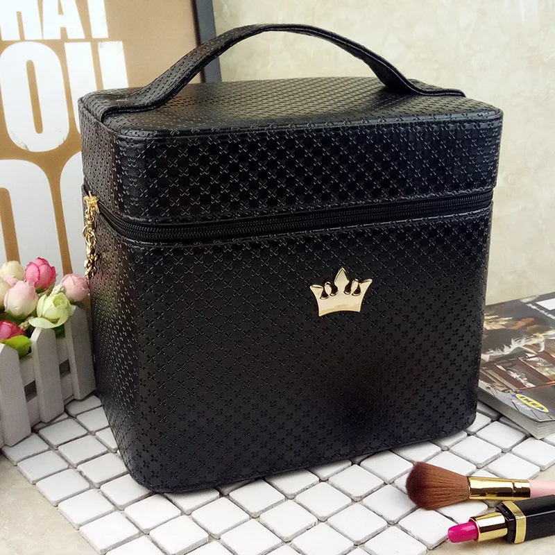 

Women Crown Large Capacity Professional Makeup Organizer Portable Profession Cosmetic Bag Beauty Brush Storage Wash Toiletries