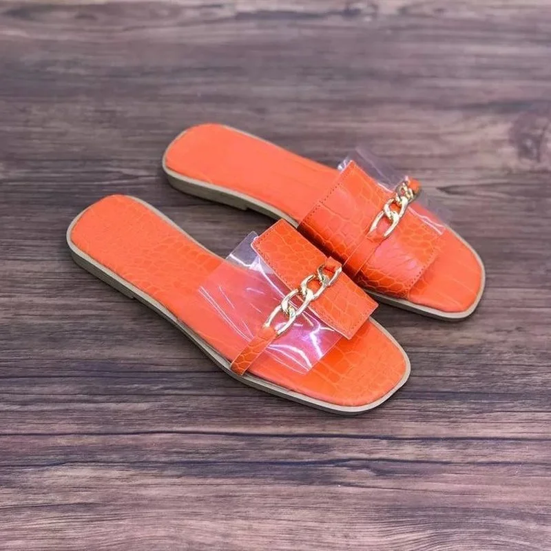 

sandals and slippers flat-bottomed fashion sandals and slippers women European and American wear ins trendy large size shoes