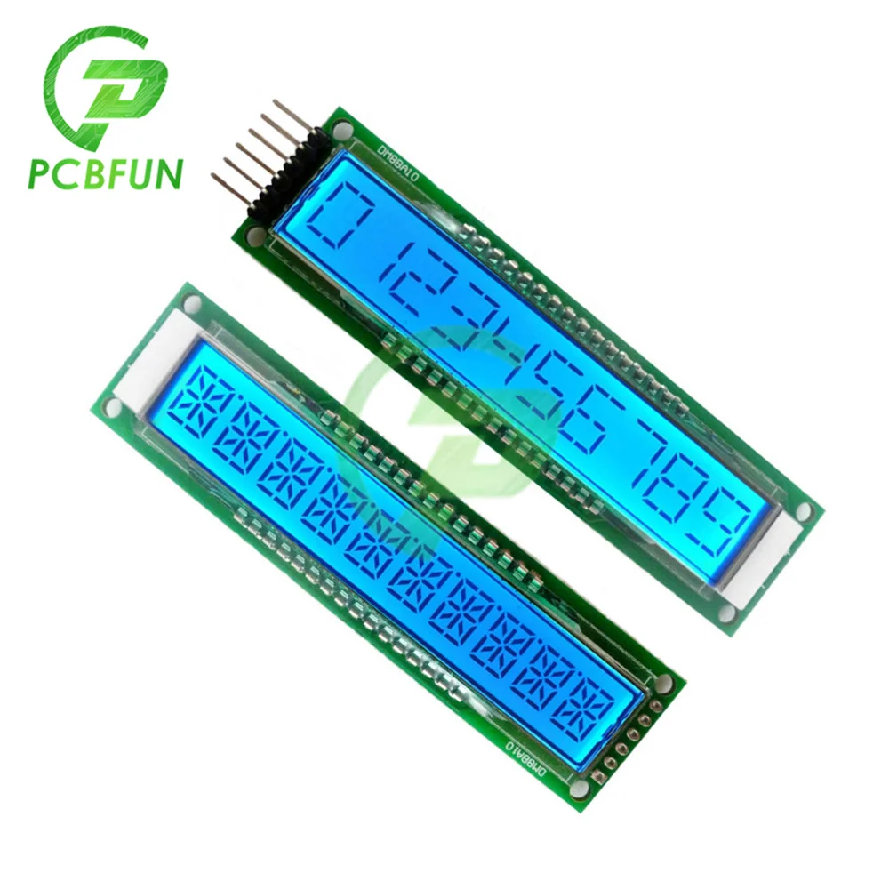 10-битный 16-сегментный ЖК-дисплей модель DM8BA10 DC 5V TM1622 модуль ЖК-дисплея с голубым