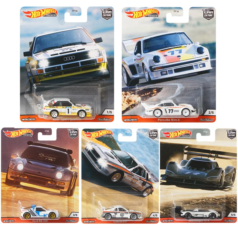 

Hot Wheels Car Culture Audi Sport Quattro Volkswagen Id R Lancia 037 Ford Rs 200 Porsche 993 1:64 Vehicles Alloy Car Toy FPY86