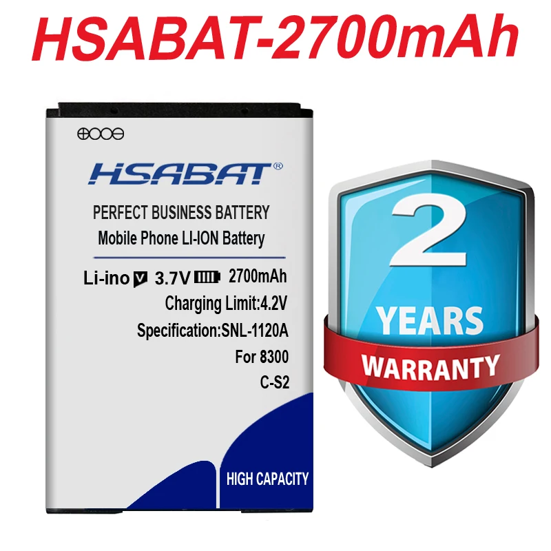 Оригинальный HSABAT C S2 новейший аккумулятор 2700mAh для Blackberry Curve 8300 8310 8320 8330 8520 8530 8700