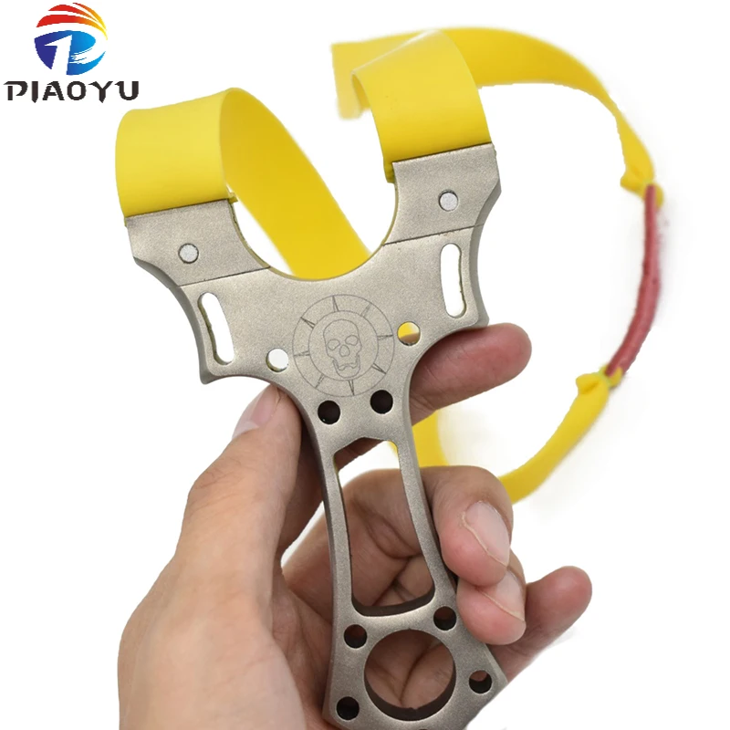 Рогатка охотничья Мощная из нержавеющей стали с плоскими резиновыми лентами