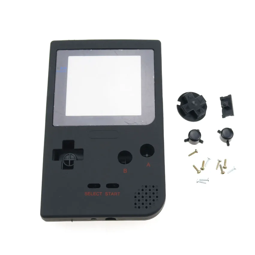 Cltgxdd полный Чехол Крышка для корпуса оболочка для Gameboy Карманная игровая консоль для GBP игровой машины корпус с кнопками комплект - Цвет: N Black
