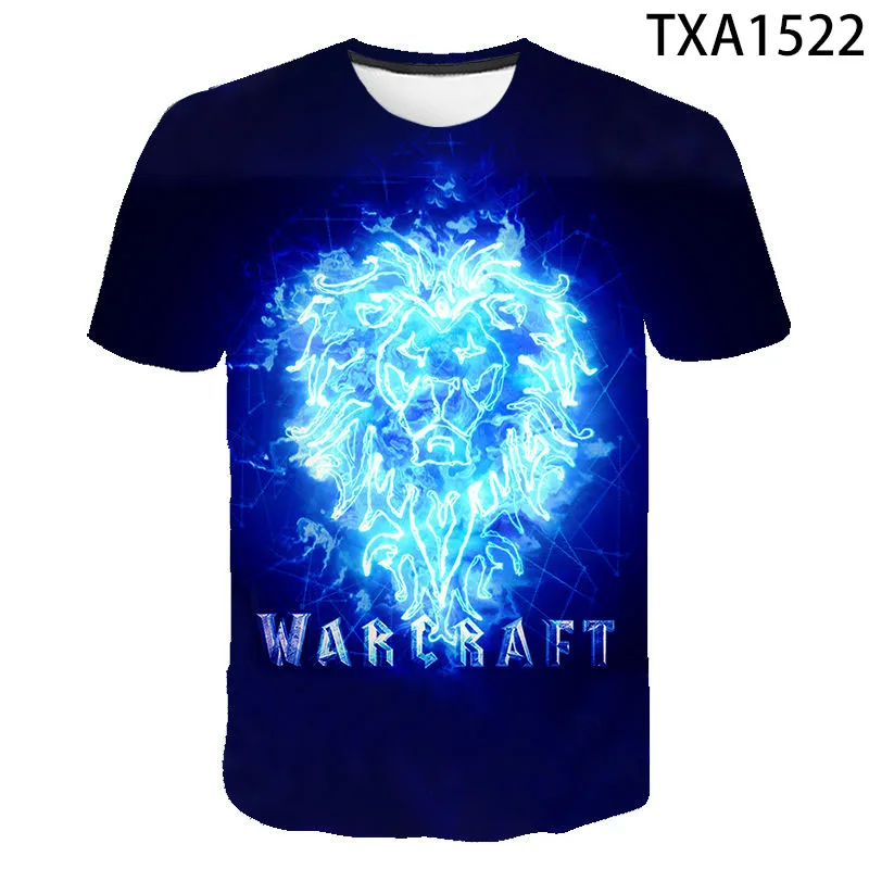 

2020 men and women new casual short-sleeved fashion warcraft 3D printed children's clothing street trend fun wild T-shirt