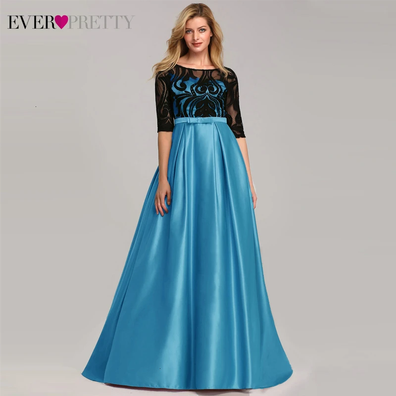 Элегантные атласные вечерние платья Ever Pretty A-Line с круглым вырезом коротким