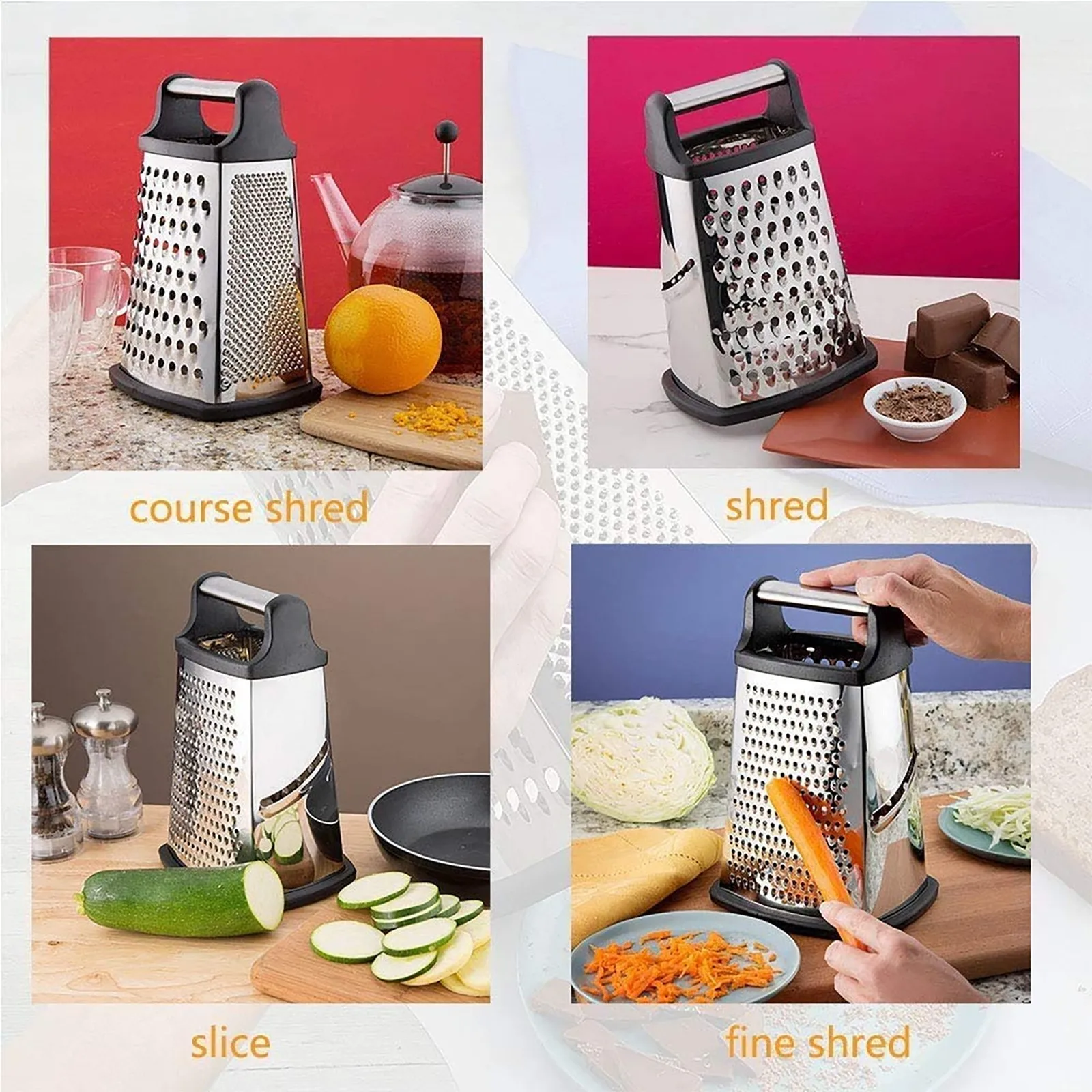 

Compact Table Grater Surface Grater, Stainless Steel, For Coarse And Fine Grinders,suitable For Fruit Grating Surfaces Kitchen