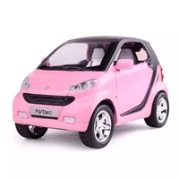 2022 new132 type of smart smart smart smart car model with light and music return force alloy door for children pink car