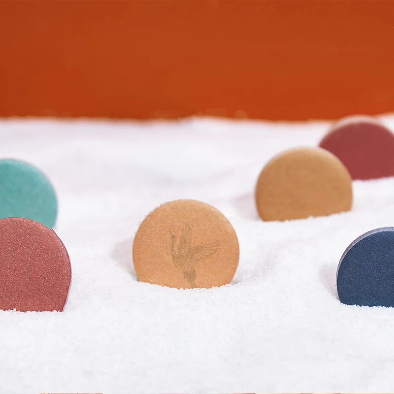 

2020 New Arrive Retro Palace Color Dots Sticky Notes Solid Color Round Hand Account Material Decoration N Stickers School Supply