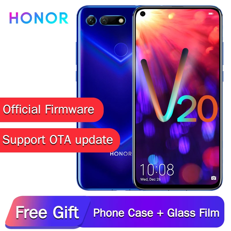 Женский телефон Honor V20 View 20 смартфон Kirin 980 Android 9 0 6 4 дюйма 2310x1080 ГБ ОЗУ 128 Гб ПЗУ 48 МП