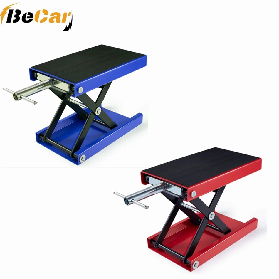 

500KG/1100LBS Capacity Motorcycle Lift Jack Center Scissor Lift Jack Wide Flat Hoist Stand for Bikes ATV Garage Repair Stand