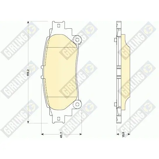 Колодки тормозные LEXUS RX 350/450h 09 задние GIRLING 6134979|Тормозной цилиндр| |