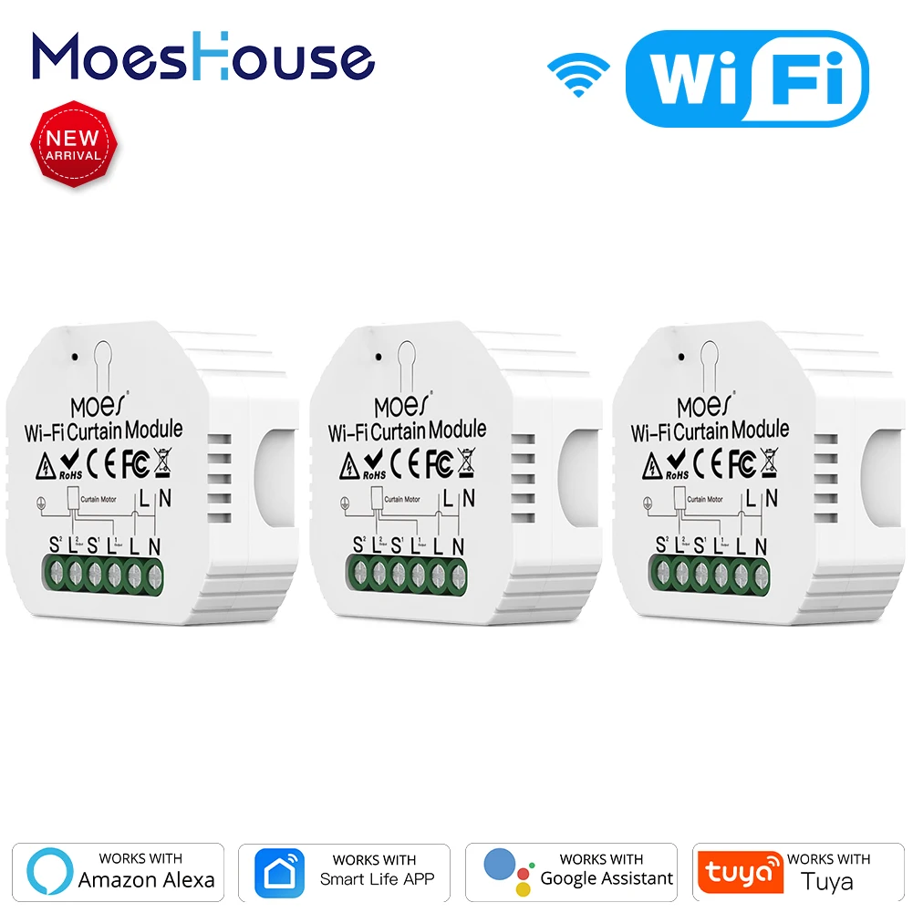 

Модуль-переключатель для штор, Wi-Fi, с поддержкой Alexa, Google Home