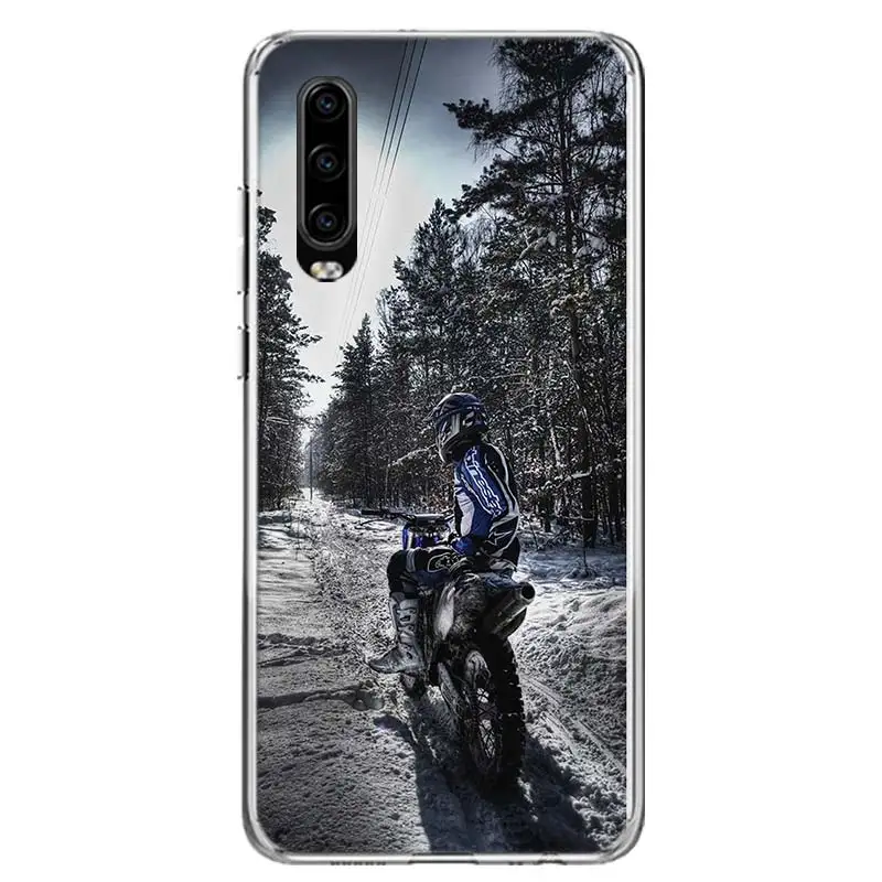 moto cross motorcycle sports phone case for huawei p50 p40 pro p30 lite p20 p10 mate 10 20 lite 30 40 pro cover coque shell free global shipping