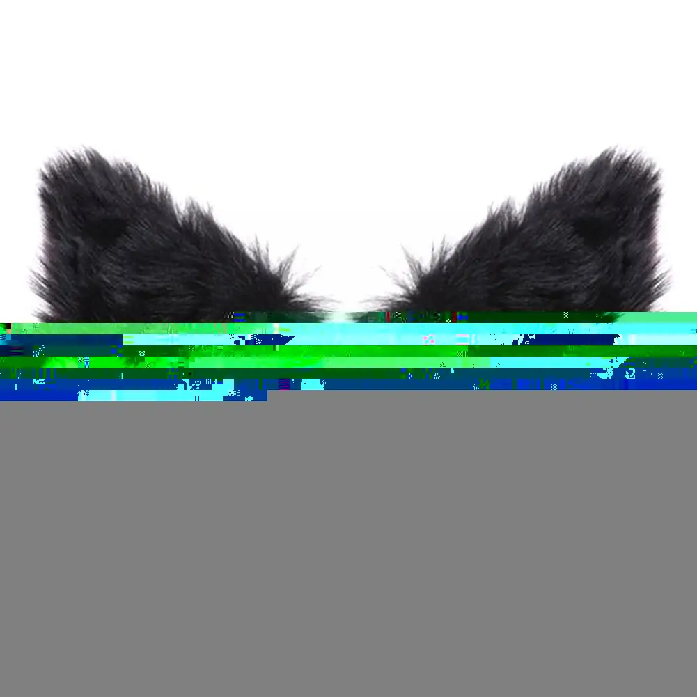 

2Pcs/Set Plush Motorcycle Helmet Cute Ears Motocross Off Helmet Car Deco Face Cosplay Accessories Styling Road Full Sti U1H1