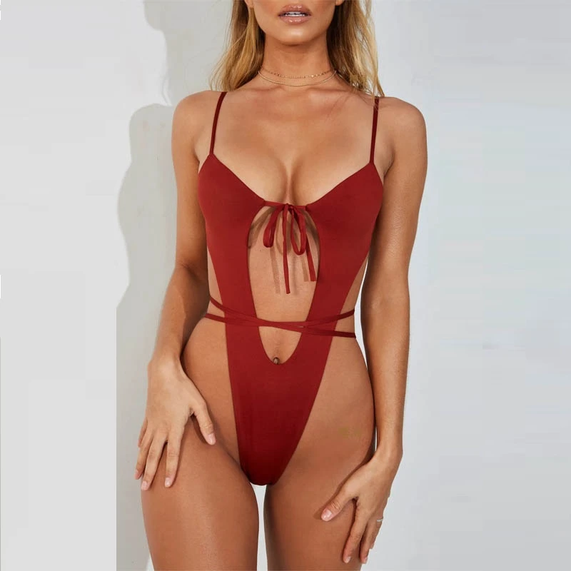 

Women One Piece Swimsuit Thong Bandage Swimsuit Women Swimwear Sexy Monokini Maillot De Bain Micro Swimsuit Sexy Bodysuit 2020