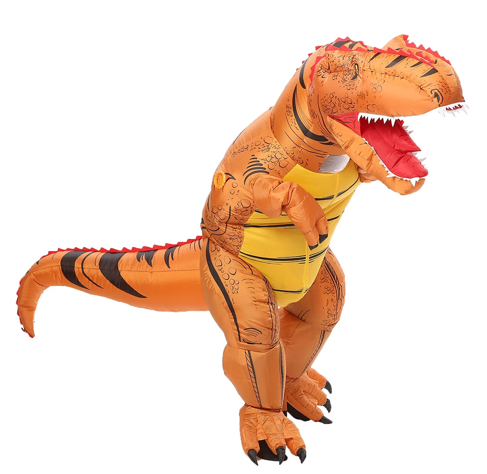 T-Rex надувной костюм динозавра для детей взрослых женщин мужчин косплей на Хэллоуин, Рождество комбинезон фильм забавное нарядное платье