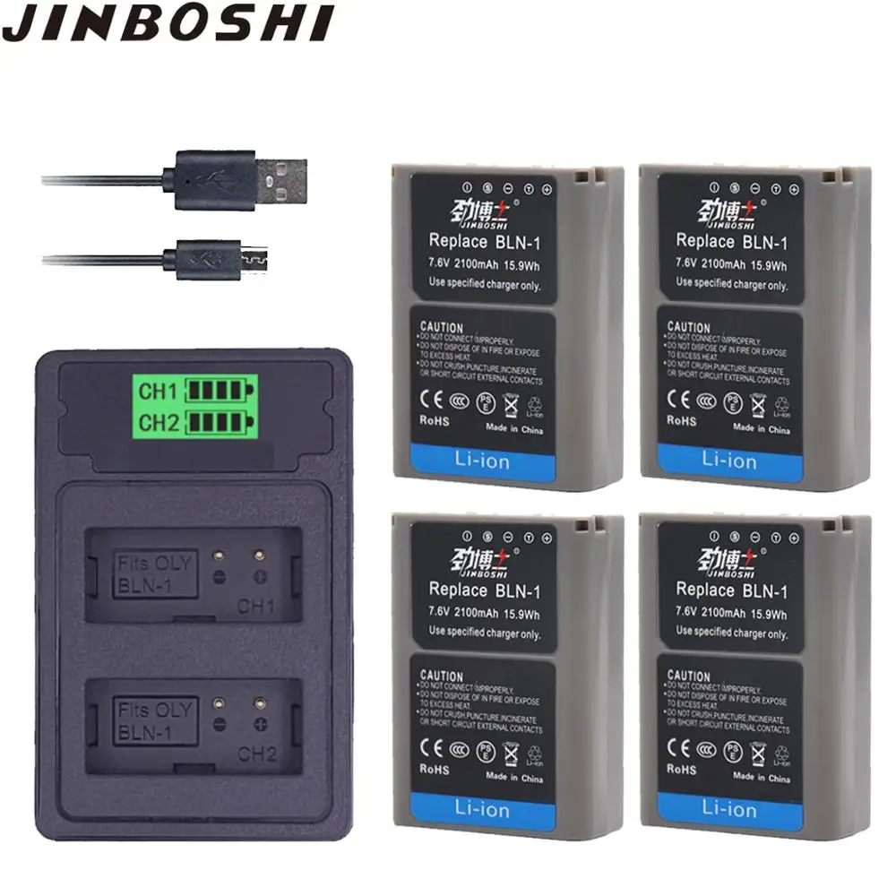 2 шт. BLN-1 PS BLN1 млрд 1 Батарея+ ЖК-дисплей USB одно зарядное устройство для цифровой камеры Olympus OM-D E-M1 E-M5 Mark II PEN-F E-P5 EM1 EM5 PENF EP5