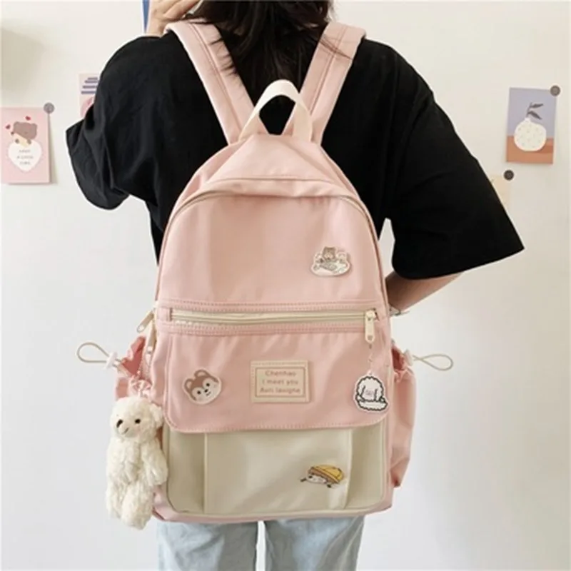 

2021 New Anti-theft Backpack School Bags students women Backbag Travel Daypacks Male Leisure Backpack pink lovely bags for kids