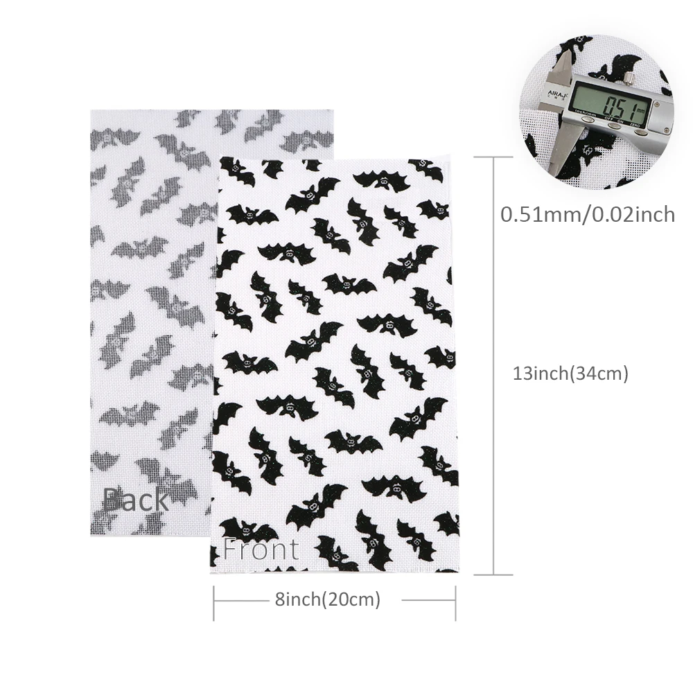 20*34 см Argyle летучая мышь в горошек Узоры напечатанные нарезанные льняные блестки Флокирование Ткани, материалы для ручных поделок для создания проектов, 1Yc6251