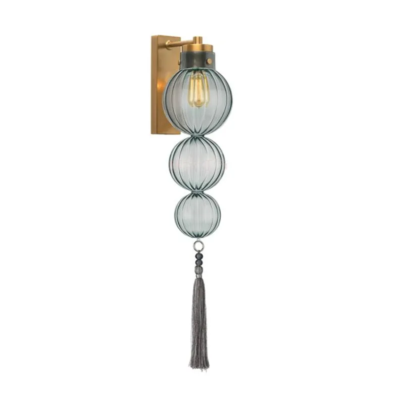 

Chinese Style Stained Glass Gourd Tassel Pendant Lights Loft Living Room Kitchen Bedside Lamp Art Deco Indoor Lighting Fixture