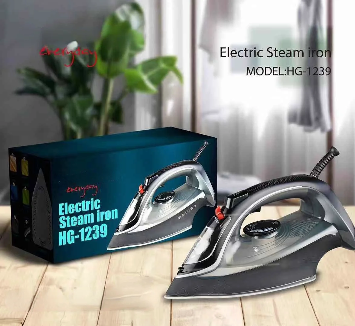 

European standard electric iron ceramic plate household dry ironing steam electric iron strong vertical electric iron