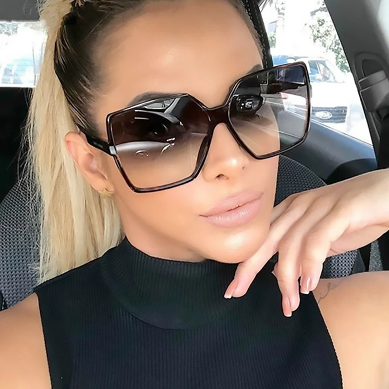 Модные негабаритные Квадратные Солнцезащитные очки женские 2019 Роскошные