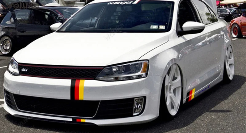 Трехцветные черные красные желтые автомобильные наклейки немецкий флаг на