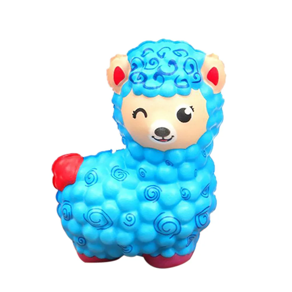 Blue Jumbo овца альпака мягкие куклы милые красочные медленно поднимающиеся игрушки животных Ароматические Изысканный детский подарок - Цвет: Blue