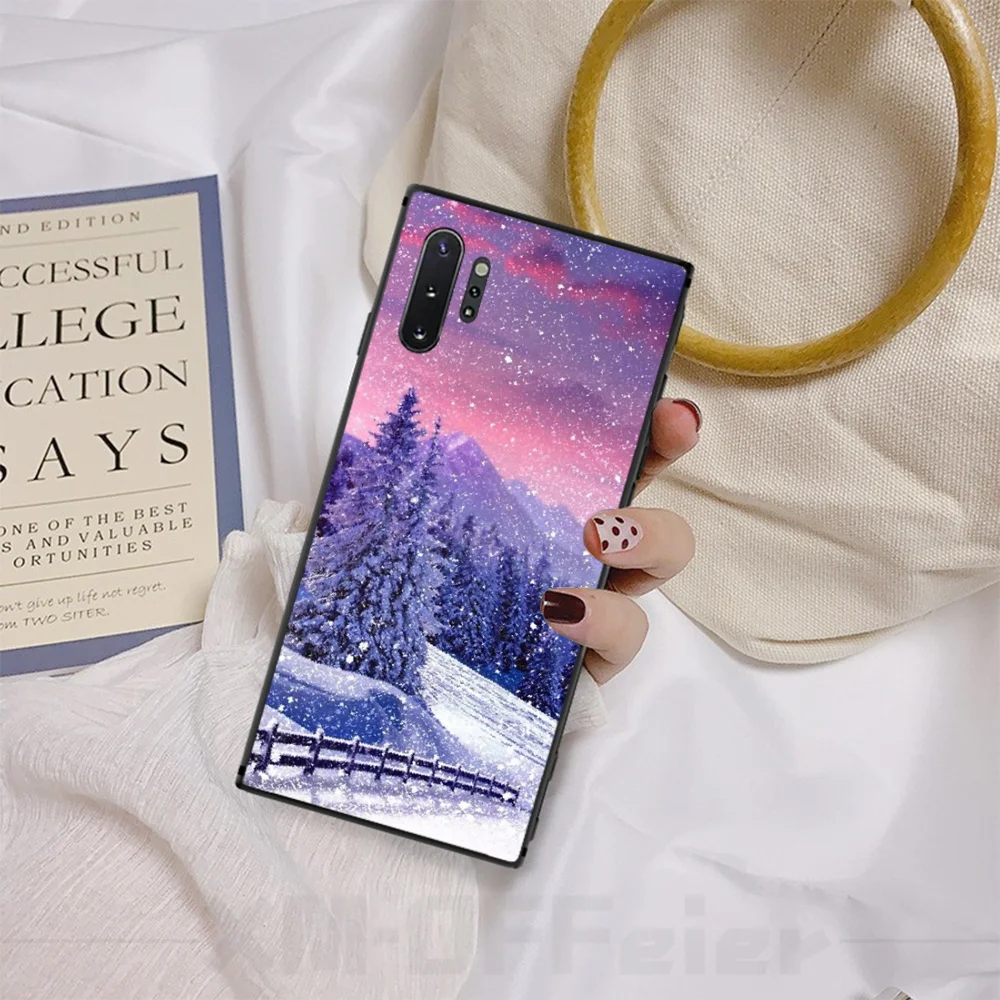 Чехлы для Samsung Galaxy A51 A71 A70 A50 A10 чехол с изображением Снежной Горы оболочка Note 20 Ultra 9