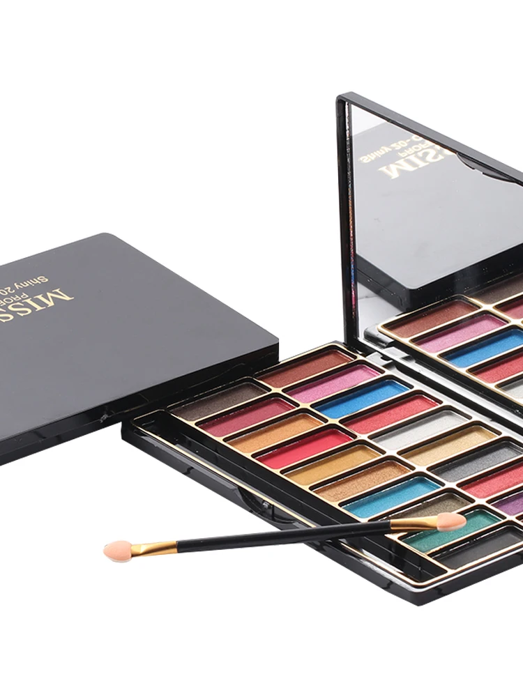 

20 Colors Glitter Eyeshadow Metallic Shimmer Beauty Glazed Makeup Artist Romantic Tropical Palette Violet Waterproof Eyeshadow