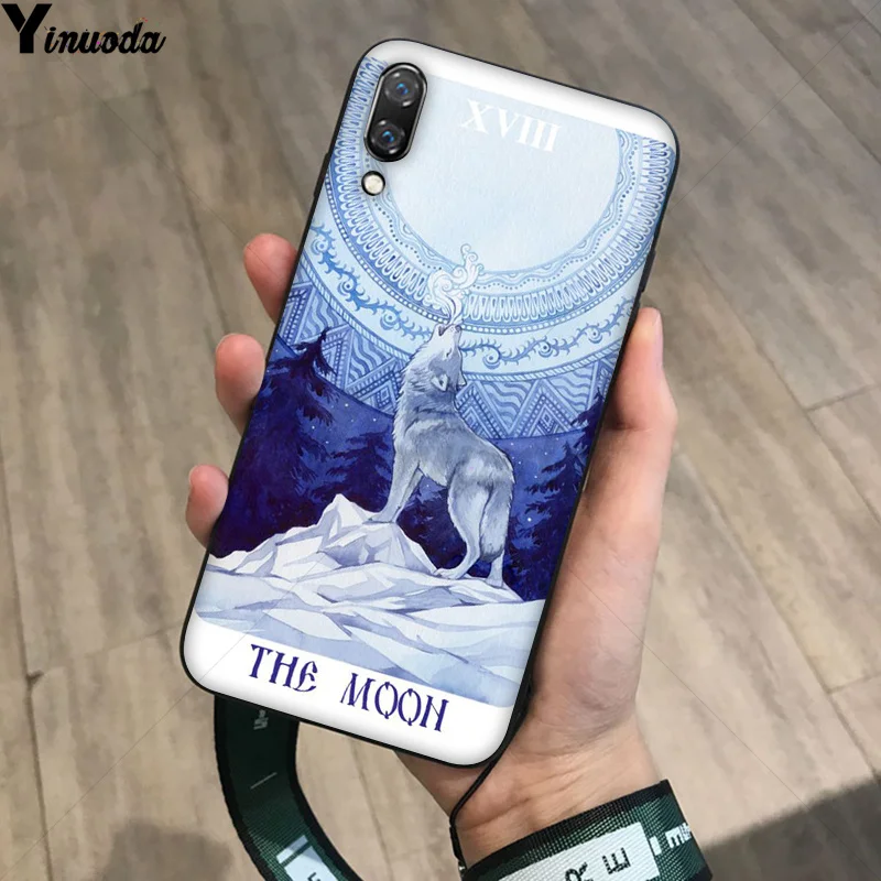 Yinuoda Magic Moon Tarot Soft Black Phone Case for Huawei P20Lite P10 Plus Mate10Lite Mate20 P20 Pro Honor10 View10 | Мобильные