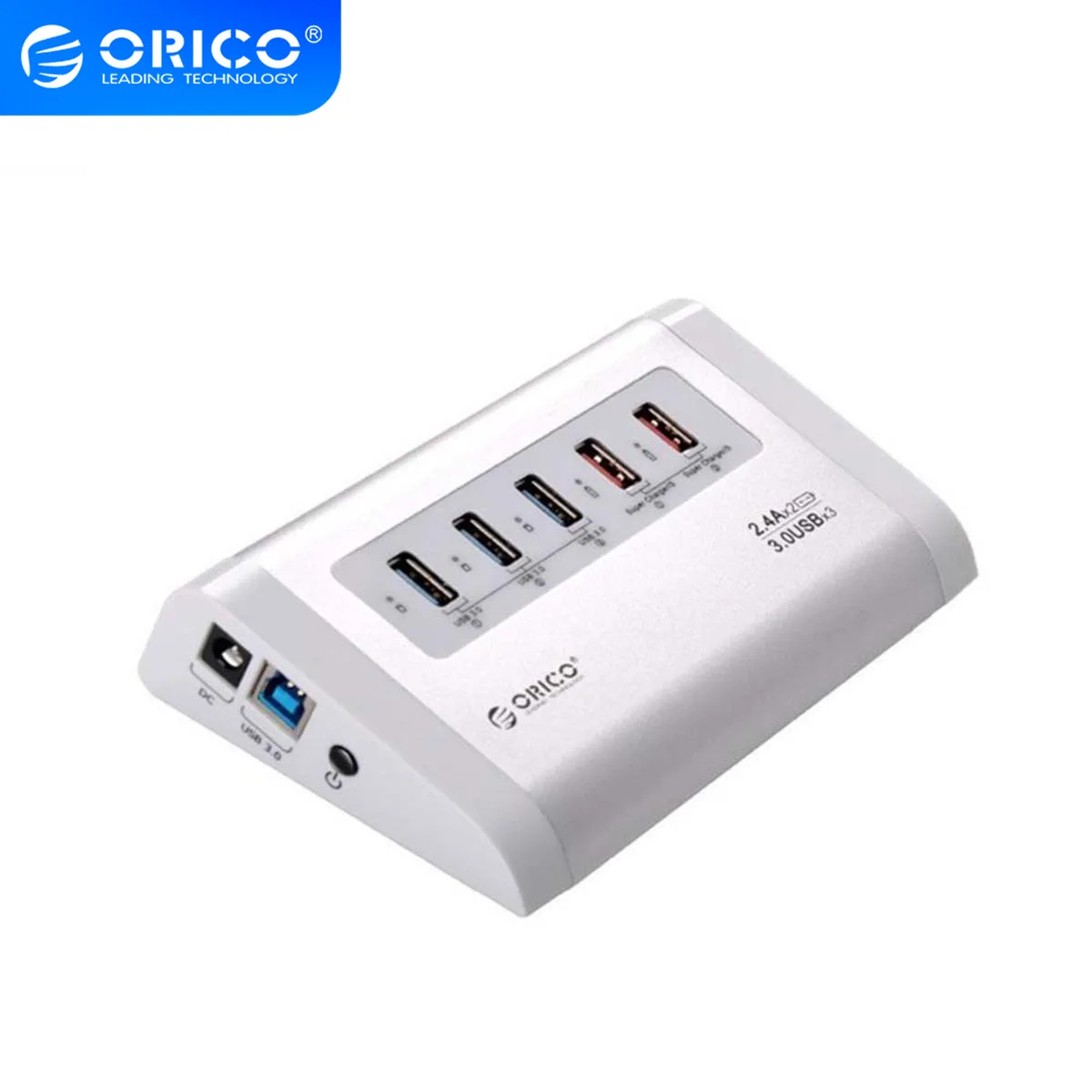 USB 3 0 концентратор ORICO 5 Гбит/с высокоскоростной с зарядным устройством мобильный