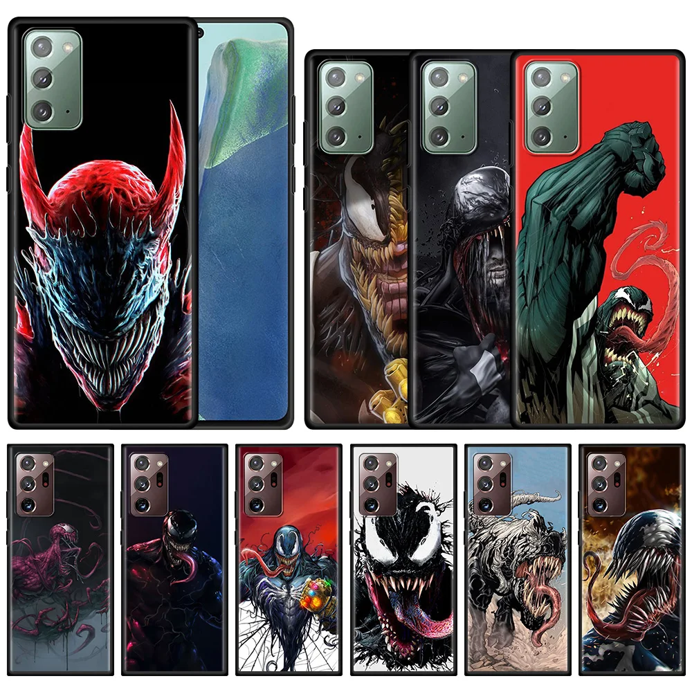 

SmartPhone Case For Samsung Galaxy Note 20 Ultra 10 5G Plus Lite 9 8 Silicone Fundas Black Cover Marvel Fashion Venom
