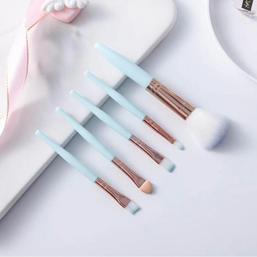 Набор профессиональных кистей для макияжа 5 шт./компл. тени век подводка глаз