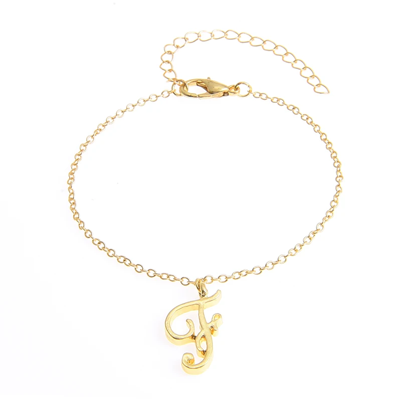 

Unique Monogram F Letter Charm Bracelet Gift for Mothers F Name Letter Charm Bracelet Jewelry Accessory