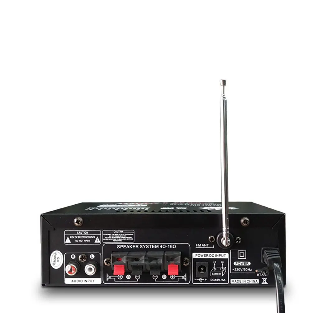 600 Вт 220 В/12 В Hifi стерео Fm 2Ch Amp Автомобильный домашний Usb Sd Mp3 Мини Usb карта Ac и Dc небольшой усилитель мощности