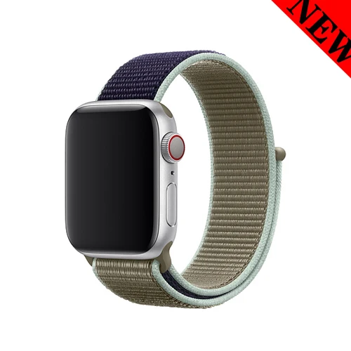 45 Спортивные петли для наручных часов Apple watch, версии 5 4 44 мм 40 мм, ремешок 42 мм, 38 мм, версия наручных часов Iwatch серии 5/4/3/2/1 двухслойного тканого нейлона браслет ремень - Цвет ремешка: 45