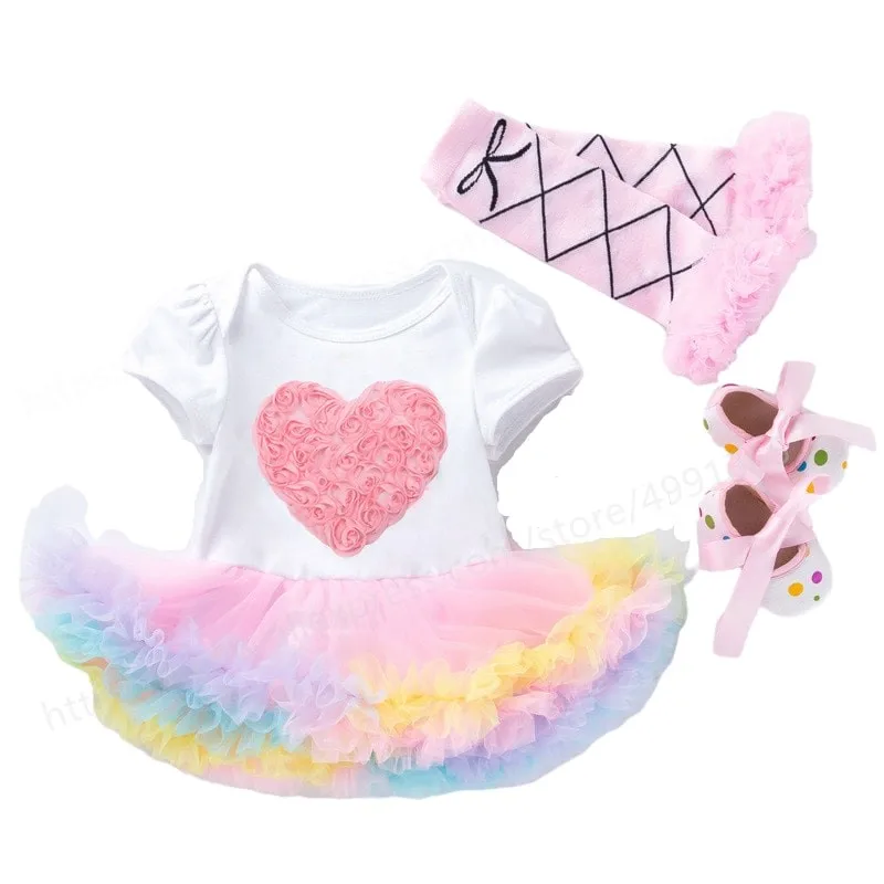 

Baby Girl Dress Formal Flower Toddler Baptism Christening Tutu Dress for Party Wedding Birthday 12 Months