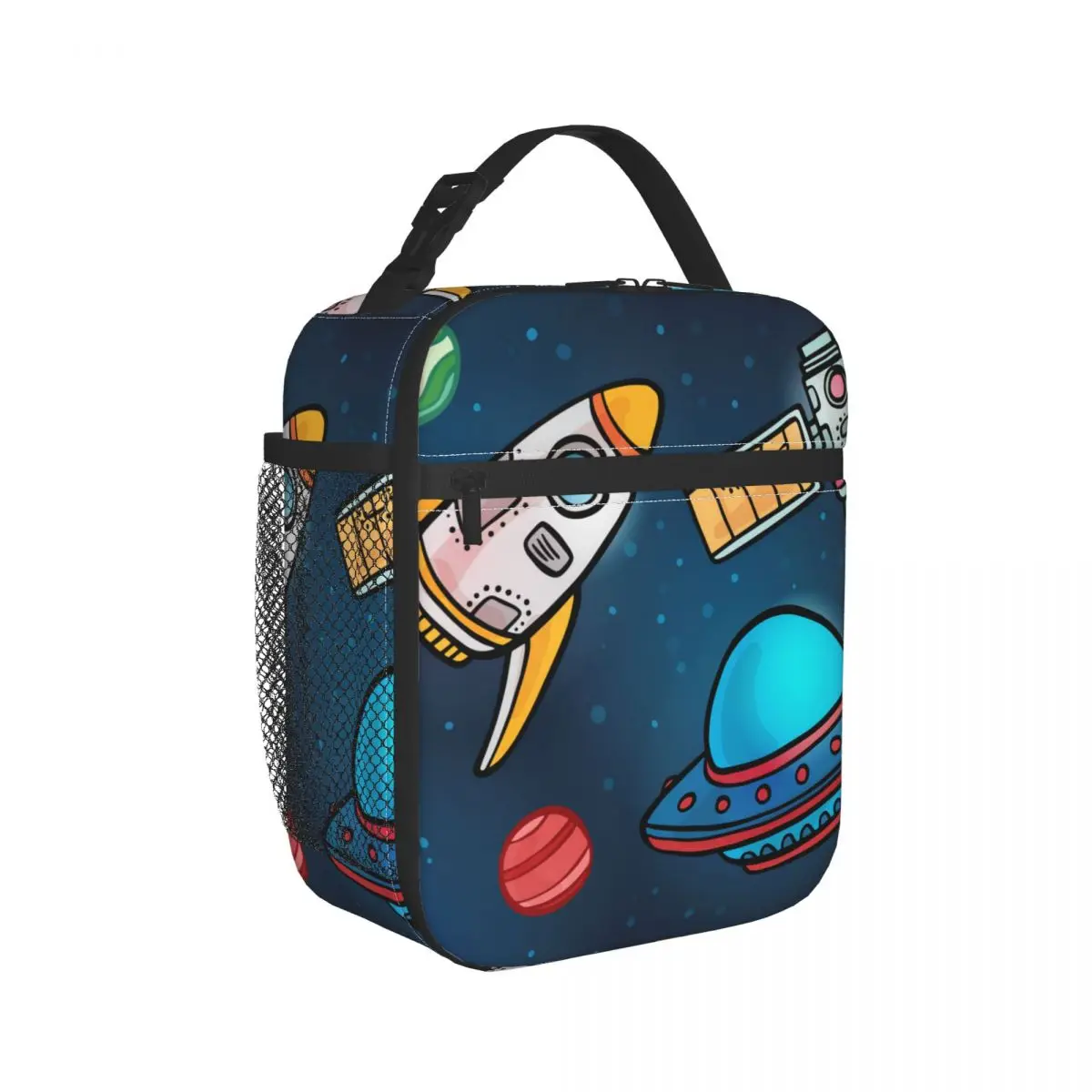 

Lunch Bag Cartoon Spaceship Thermal Insulated Lunch Box Tote Cooler Handbag Bento Dinner Container Food Storage Bag
