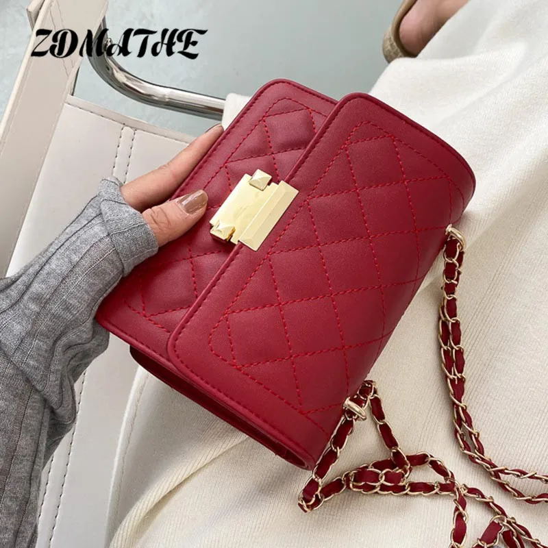 Women Crossbody Rhombus Chain Bags  