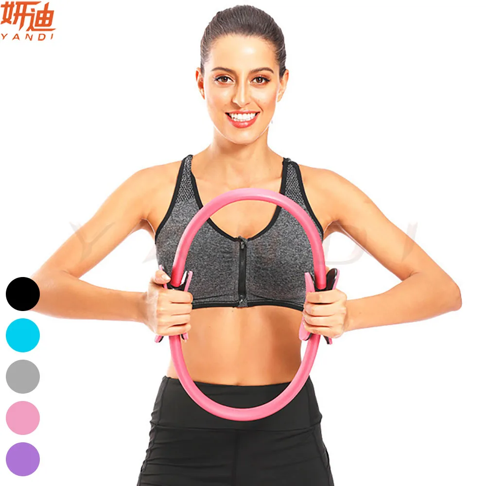 Professional Quality Dual Grip Yoga Magic Circle Sport Pilates Ring hoop Women Fitness Slimming Gym Workout Training Tools | Спорт и