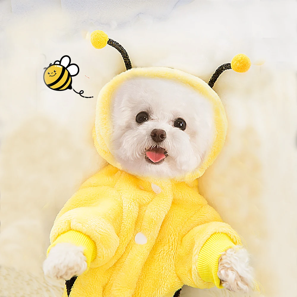 

Pet Clothes Dog Clothes Hooded Sweater Cartoon Transformation Dress Winter Warm Plus Cashmere Christmas Halloween Costume New