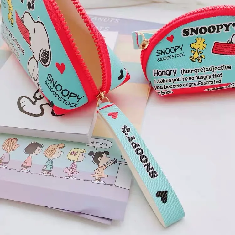Два размера Peanuts Rogue Dog мультфильм кавайный чехол для карандаша большой емкости мультфильм холст пенал коробка принадлежности для школьников, студентов
